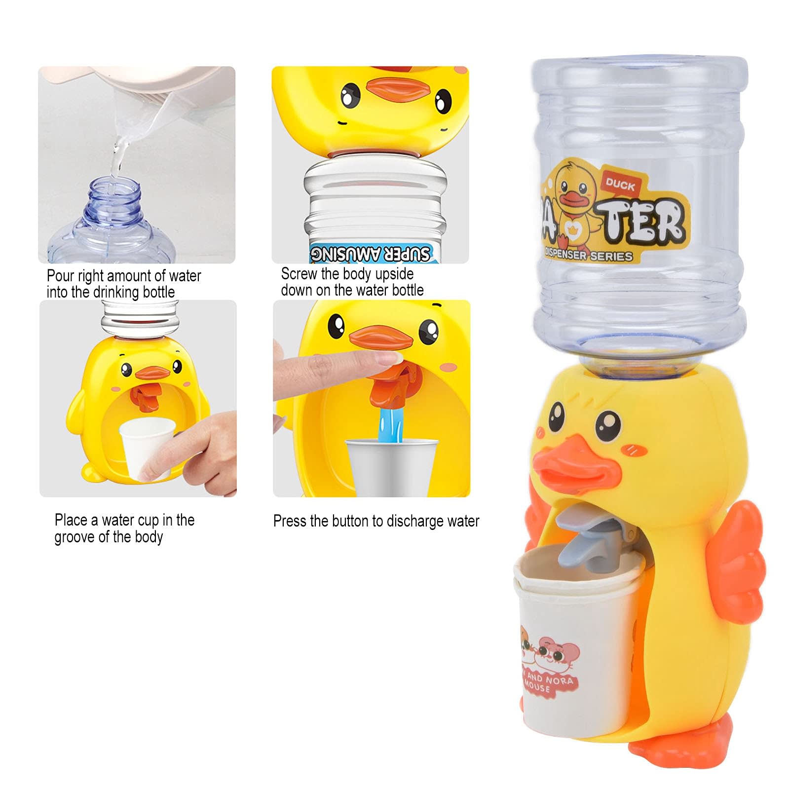 Dada Duck Drinking Fountain Toy  Small Duck Shape Water Dispenser for Kids 4