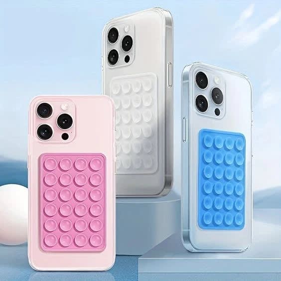 1 Pc Mobile Phone Silicone Suction Stand – Hands-Free Sticky Phone Mount for Mirrors, Glass & Smooth Surfaces | PapaToys alternate view