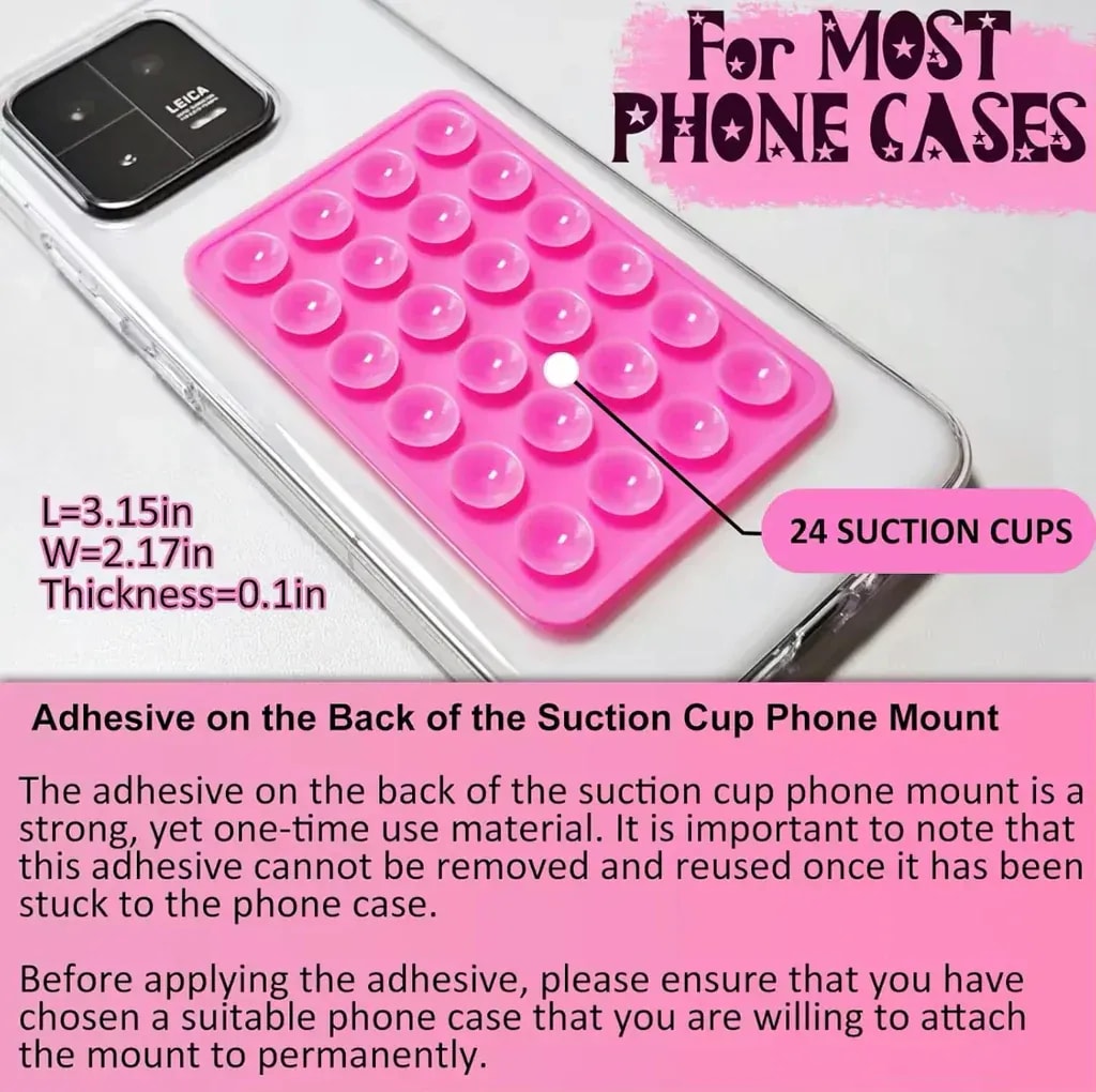 1 Pc Mobile Phone Silicone Suction Stand – Hands-Free Sticky Phone Mount for Mirrors, Glass & Smooth Surfaces | PapaToys 4