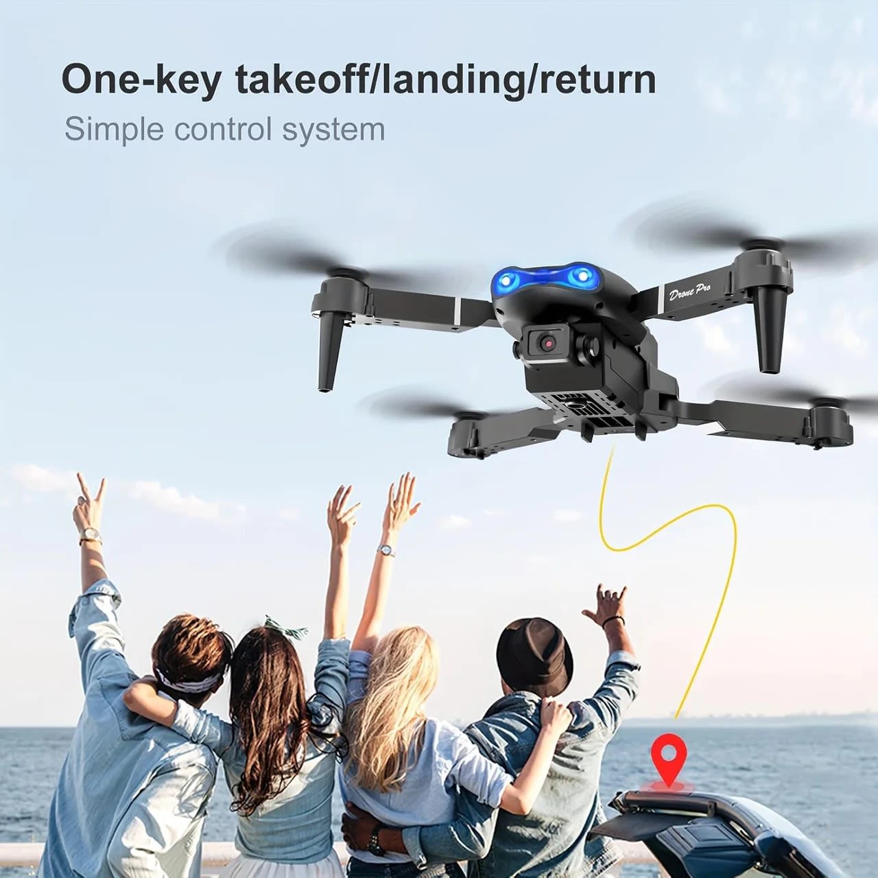 E99 Remote Control Quadcopter with Dual Camera – Foldable HD Drone | Altitude Hold | One-Key Takeoff | PapaToys 3
