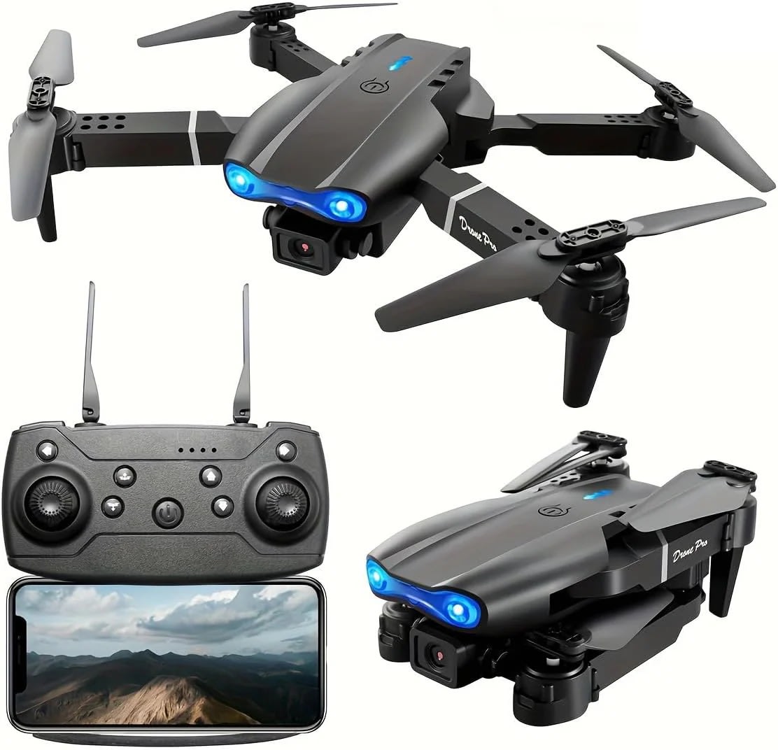 E99 Remote Control Quadcopter with Dual Camera – Foldable HD Drone | Altitude Hold | One-Key Takeoff | PapaToys 5