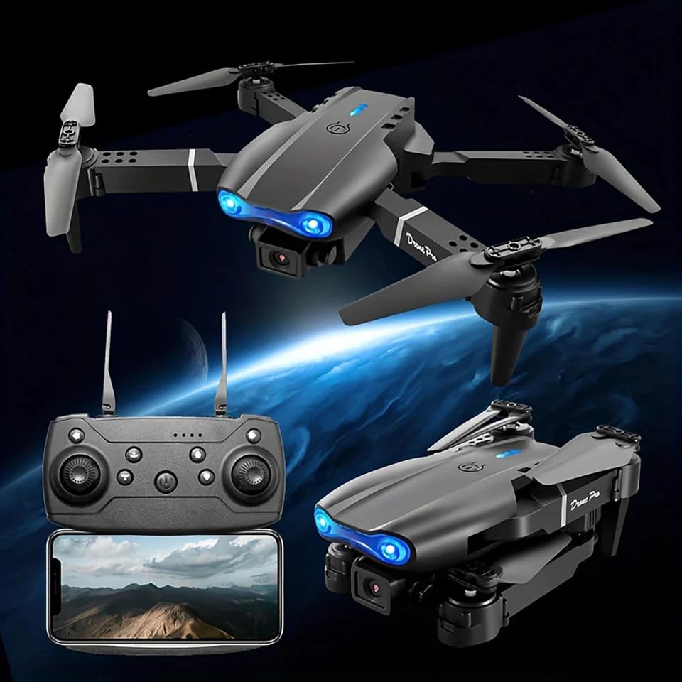 E99 Remote Control Quadcopter with Dual Camera – Foldable HD Drone | Altitude Hold | One-Key Takeoff | PapaToys 8