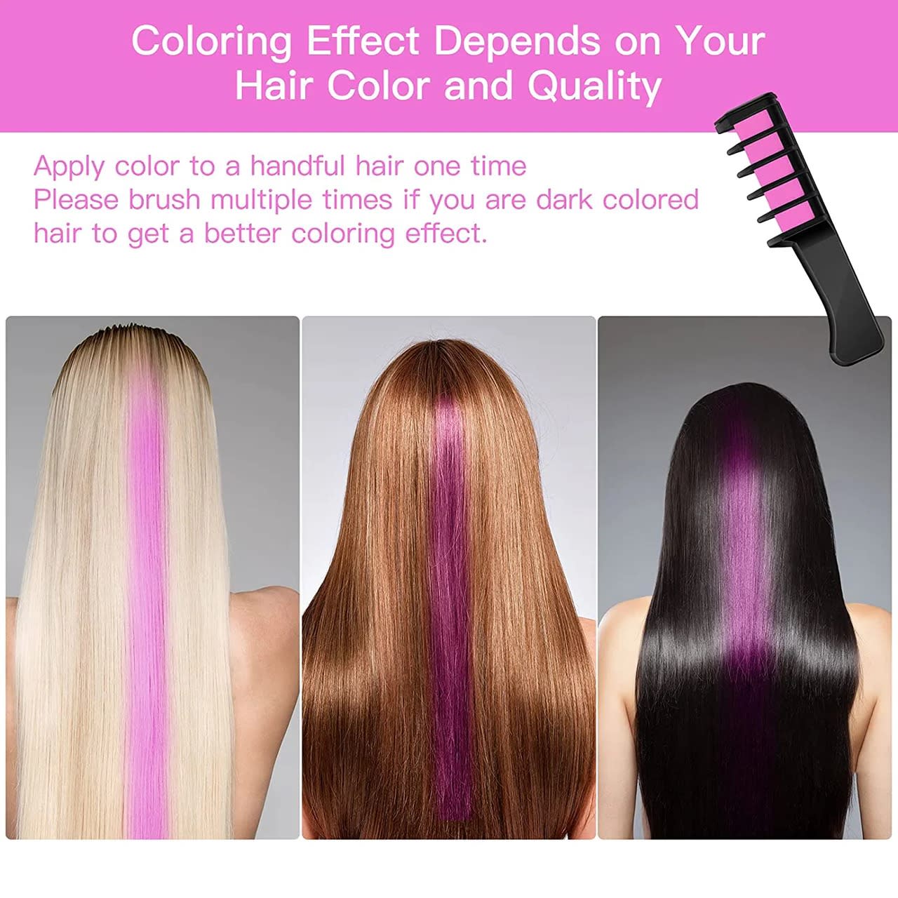 DIY Temporary Hair Chalk Comb – Washable Hair Color Comb for Kids & Girls | Non-Toxic Party Hair Coloring | PapaToys 3