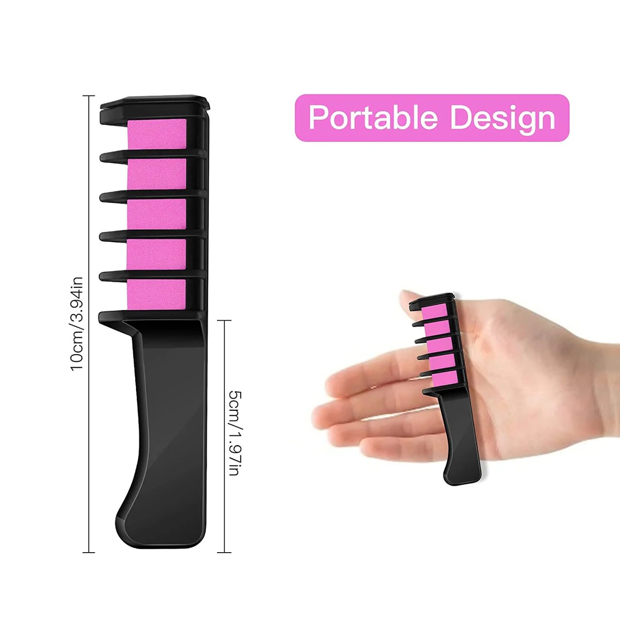 DIY Temporary Hair Chalk Comb – Washable Hair Color Comb for Kids & Girls | Non-Toxic Party Hair Coloring | PapaToys 5
