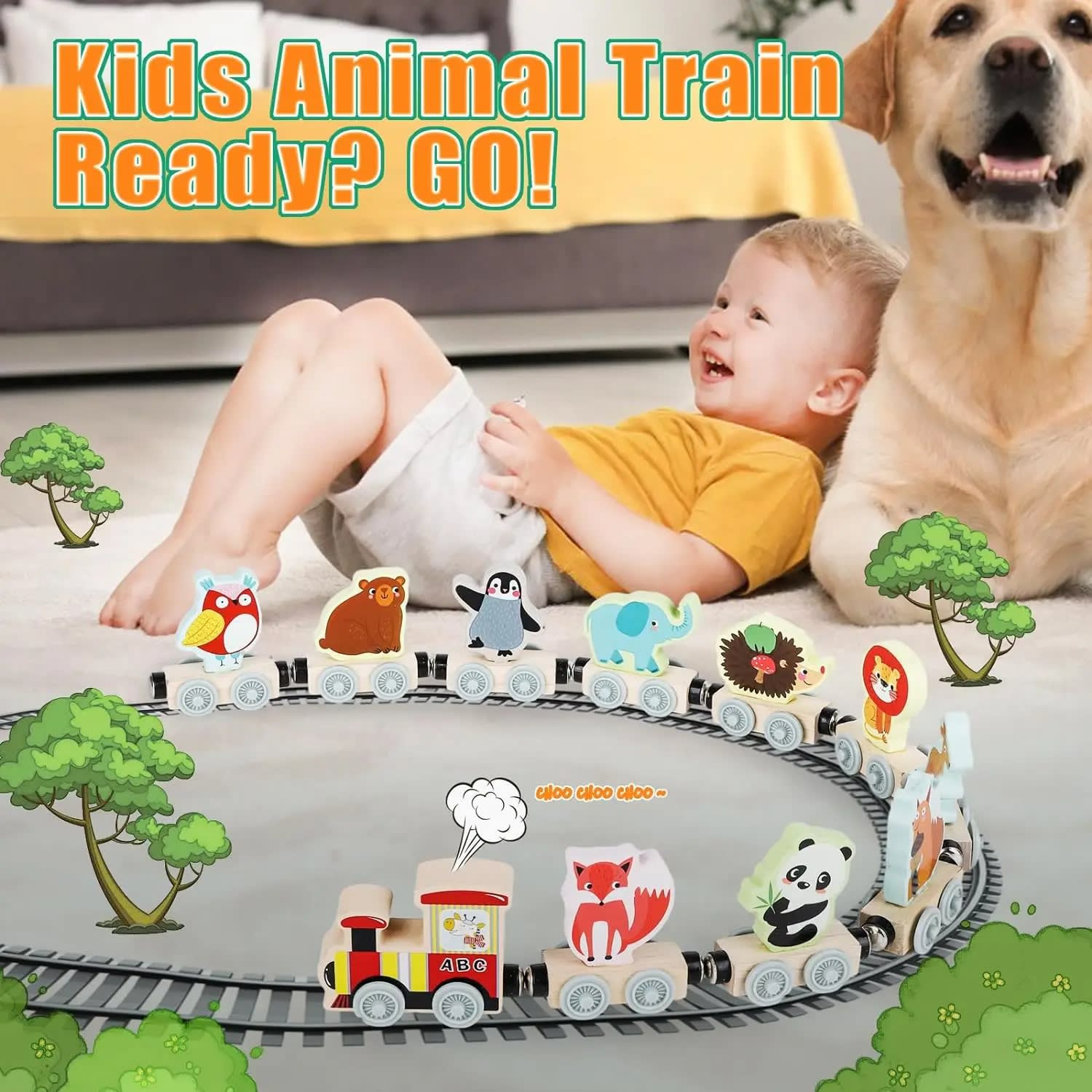 Montessori Magnetic Wooden Train – Educational Alphabet & Number Learning Toy for Kids | PapaToys 5