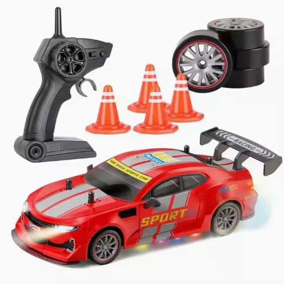 RC Nissan GT-R High-Speed Drift Racing Car – 2.4GHz Remote Control Sports Car with LED Lights | USB Rechargeable | PapaToys 3
