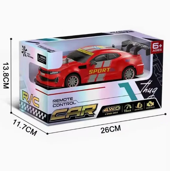 RC Nissan GT-R High-Speed Drift Racing Car – 2.4GHz Remote Control Sports Car with LED Lights | USB Rechargeable | PapaToys 4