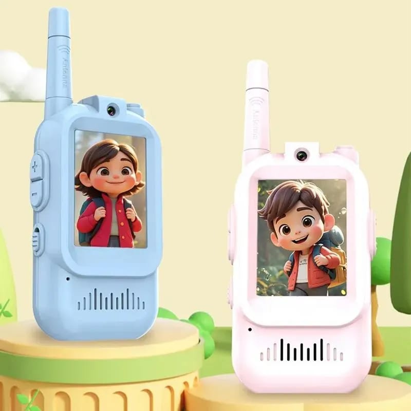 2 Pcs Rechargeable Kids Video Walkie Talkie – HD Camera, Photo & Video Recording | Long-Range Two-Way Communication | PapaToys alternate view