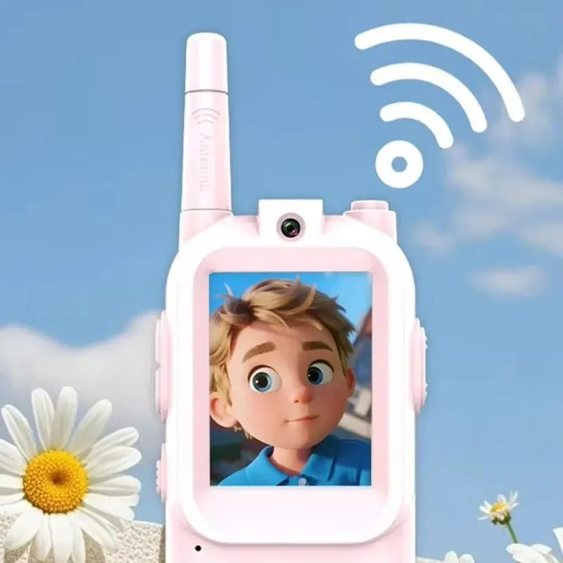 2 Pcs Rechargeable Kids Video Walkie Talkie – HD Camera, Photo & Video Recording | Long-Range Two-Way Communication | PapaToys 4