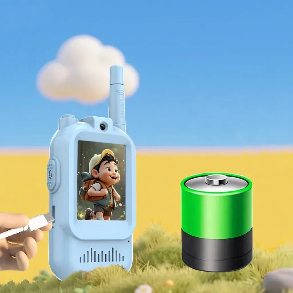 2 Pcs Rechargeable Kids Video Walkie Talkie – HD Camera, Photo & Video Recording | Long-Range Two-Way Communication | PapaToys 5