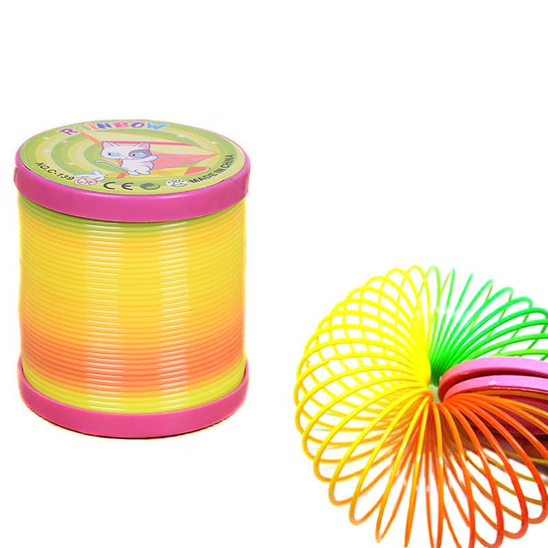 Kids Rainbow Bouncy Slinky Toy – Colorful Spring Toy for Children 4
