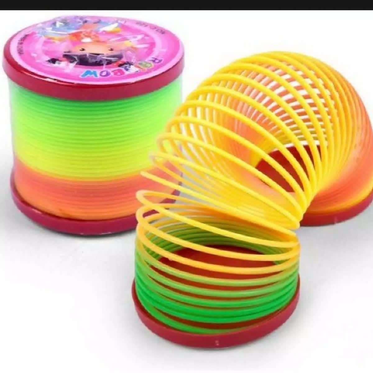 Kids Rainbow Bouncy Slinky Toy – Colorful Spring Toy for Children 5