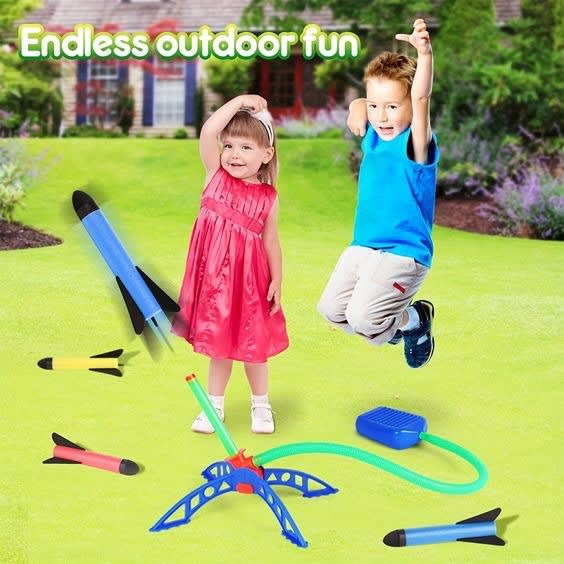 Air Rocket Foot Pump Launcher | Kids Stomp Rocket Toy with Foam Rockets for Outdoor Fun 3