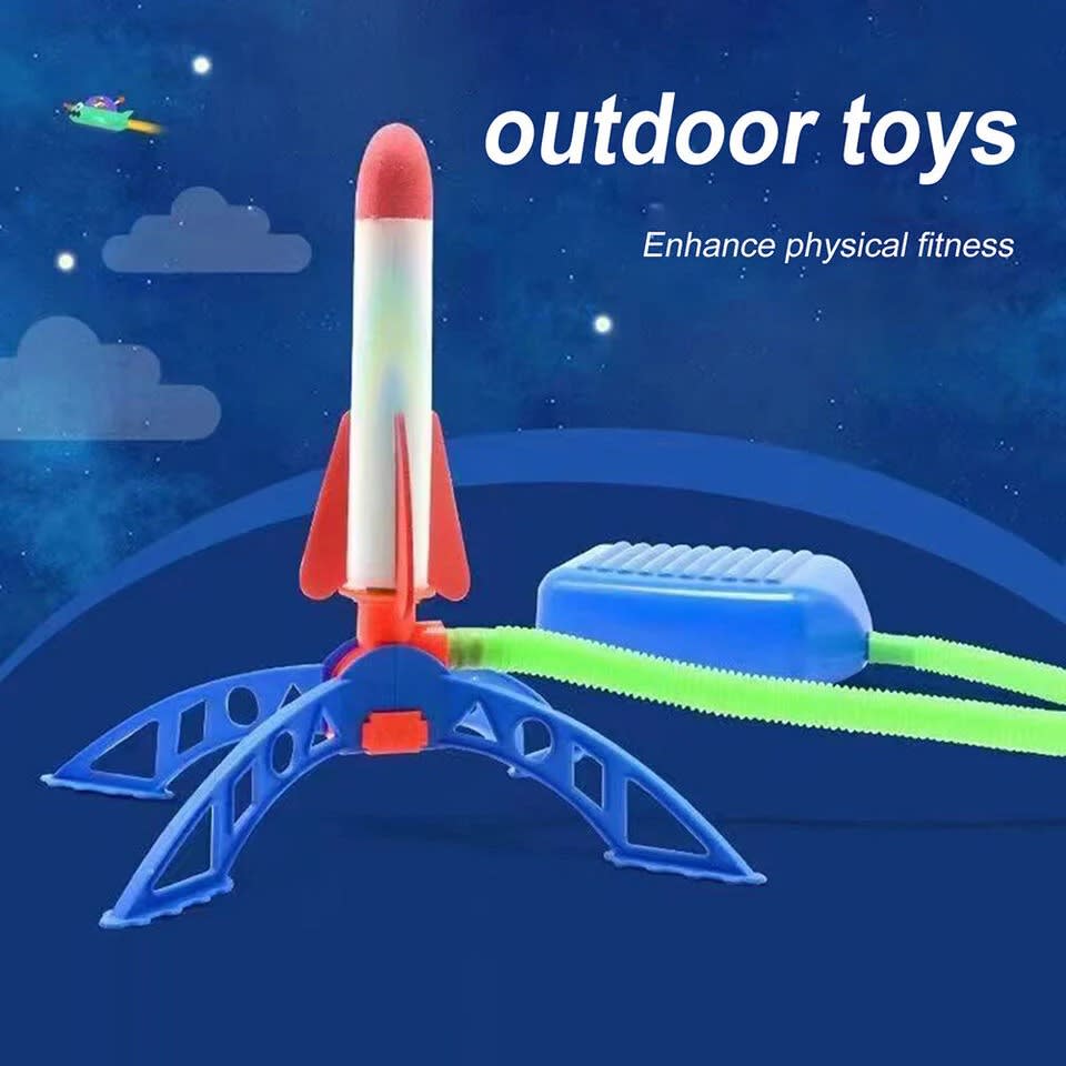 Air Rocket Foot Pump Launcher | Kids Stomp Rocket Toy with Foam Rockets for Outdoor Fun 7