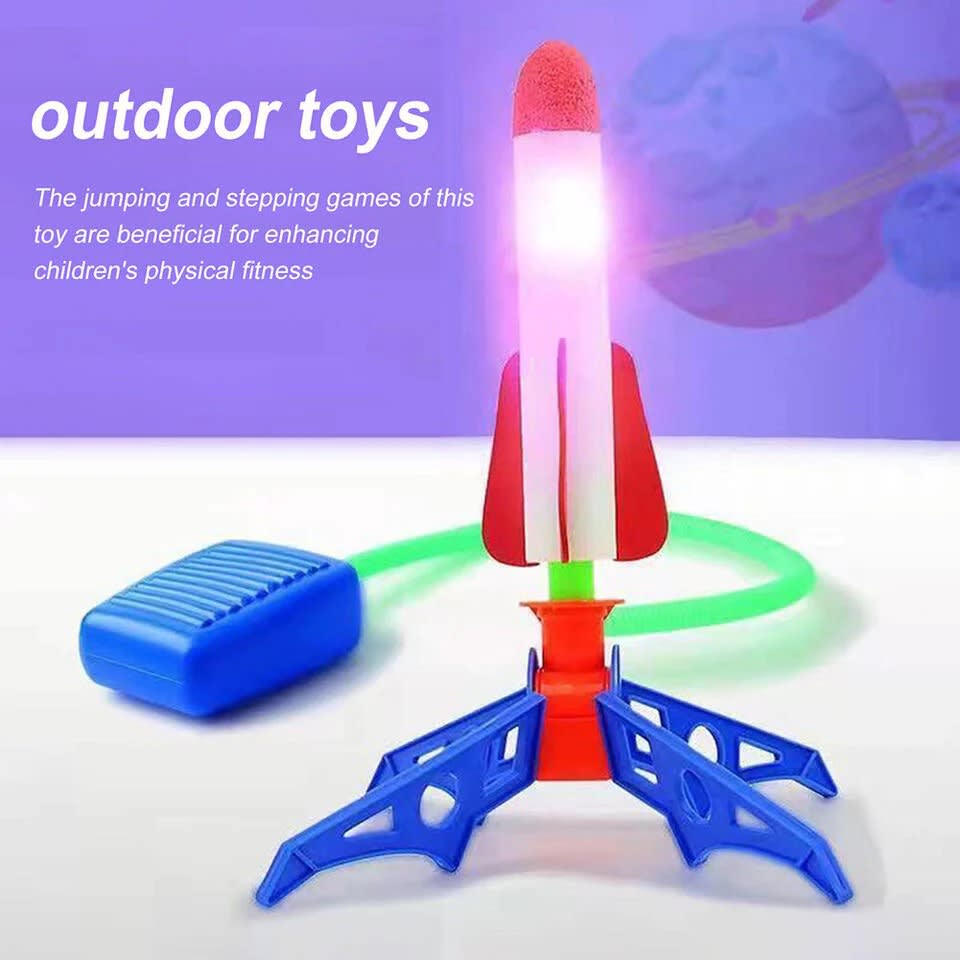 Air Rocket Foot Pump Launcher | Kids Stomp Rocket Toy with Foam Rockets for Outdoor Fun 8