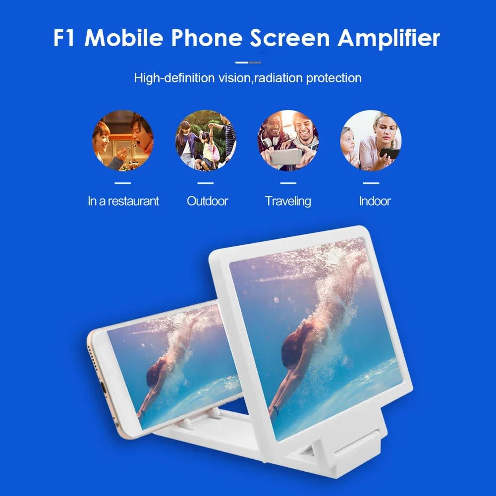 7-Inch 3D Mobile Phone Screen Magnifier | HD Foldable Smartphone Screen Enlarger with Eye Protection 3