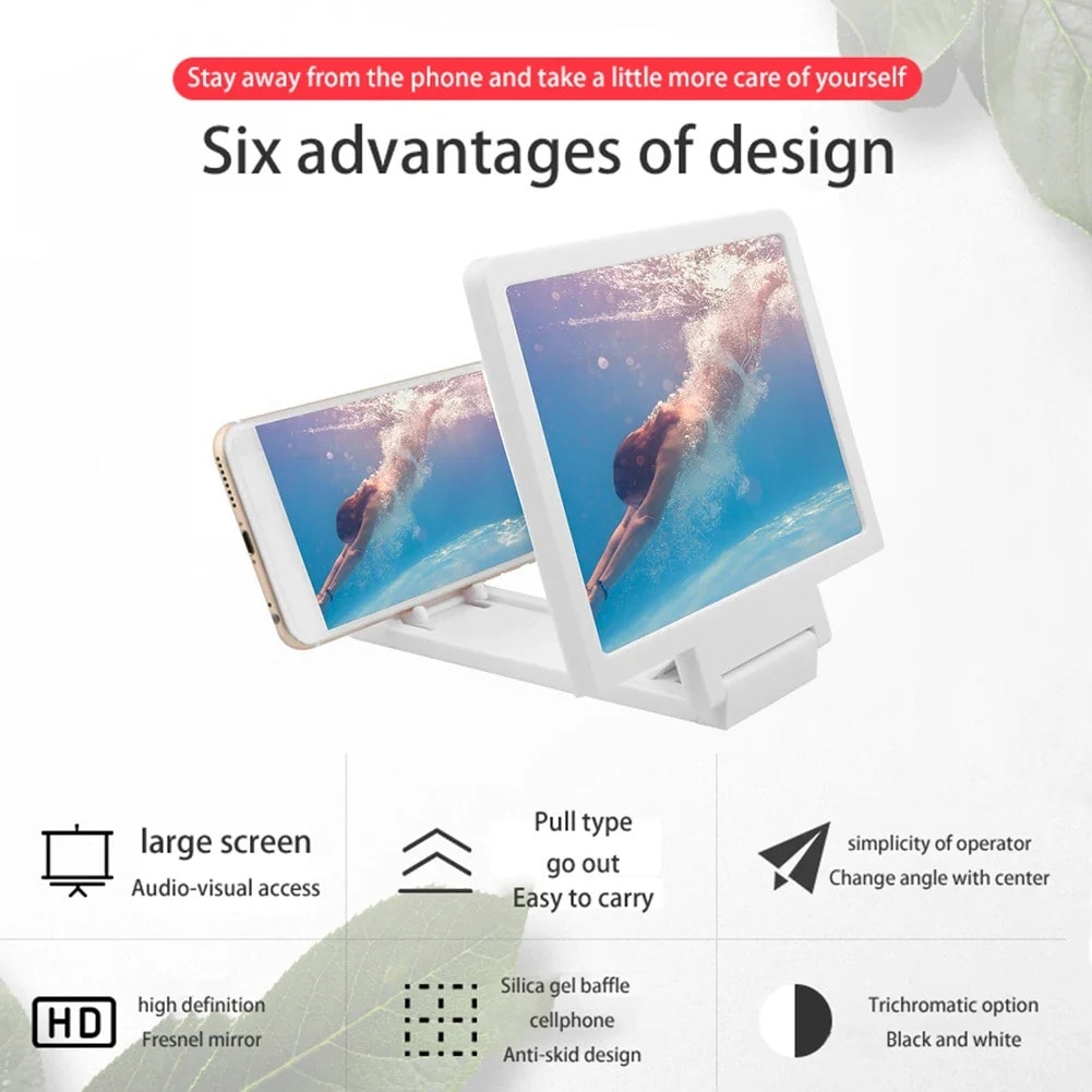 7-Inch 3D Mobile Phone Screen Magnifier | HD Foldable Smartphone Screen Enlarger with Eye Protection 5
