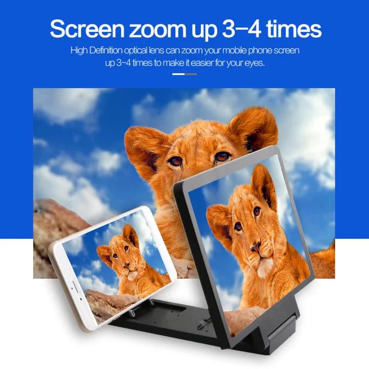 7-Inch 3D Mobile Phone Screen Magnifier | HD Foldable Smartphone Screen Enlarger with Eye Protection 9