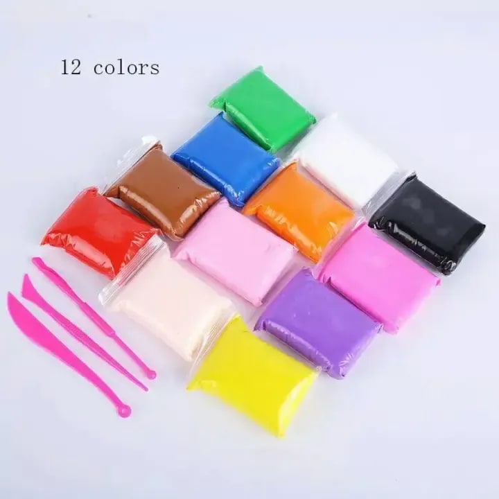 Play Dough Fomic Pack of 12 | Soft Polymer Clay Modeling Set for Kids Arts & Crafts alternate view