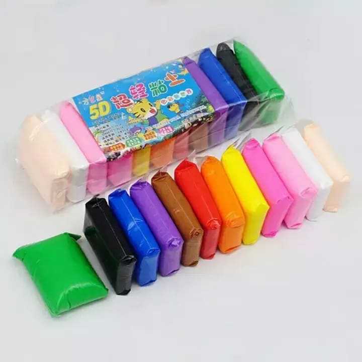 Play Dough Fomic Pack of 12 | Soft Polymer Clay Modeling Set for Kids Arts & Crafts 5