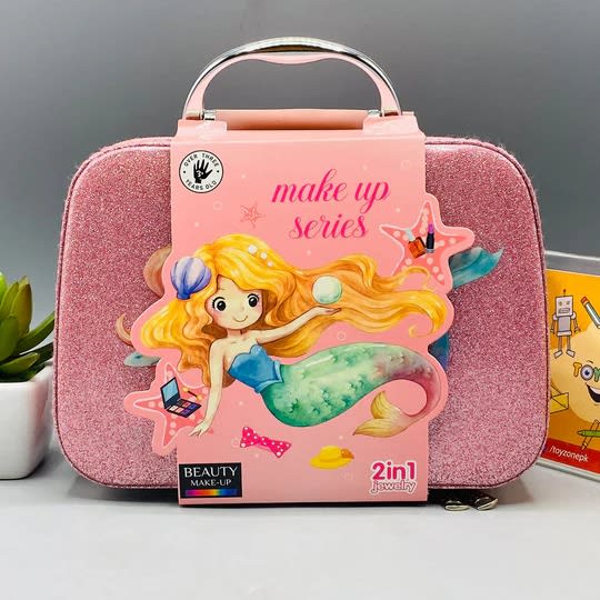 Portable Cosmetic Beauty Set | Kids Pretend Makeup Kit with Carry Case & Beauty Accessories 7