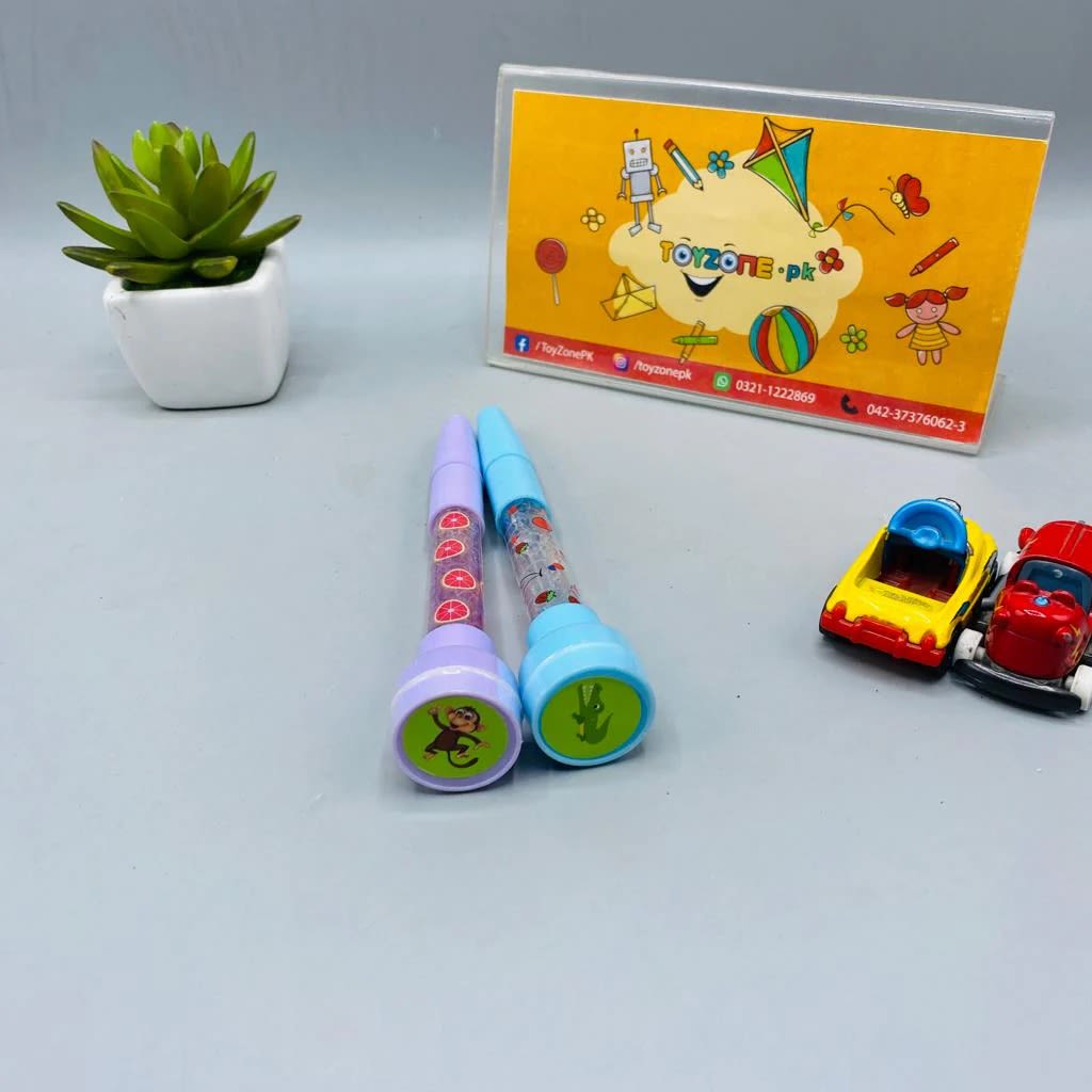 Multifunction 4-in-1 Bubble Pen | LED Light, Bubble Blower, Stamp & Ballpoint Pen for Kids 3