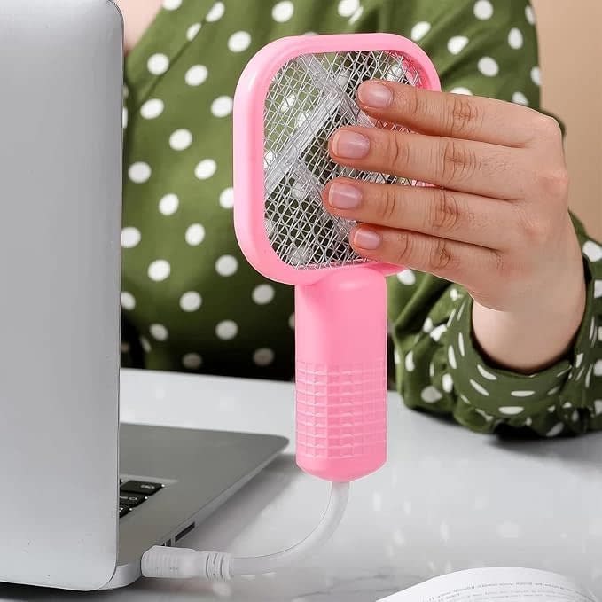 USB Rechargeable Electric Mosquito Killer Racket | 3-Layer Safety Mesh Insect Zapper Bat alternate view
