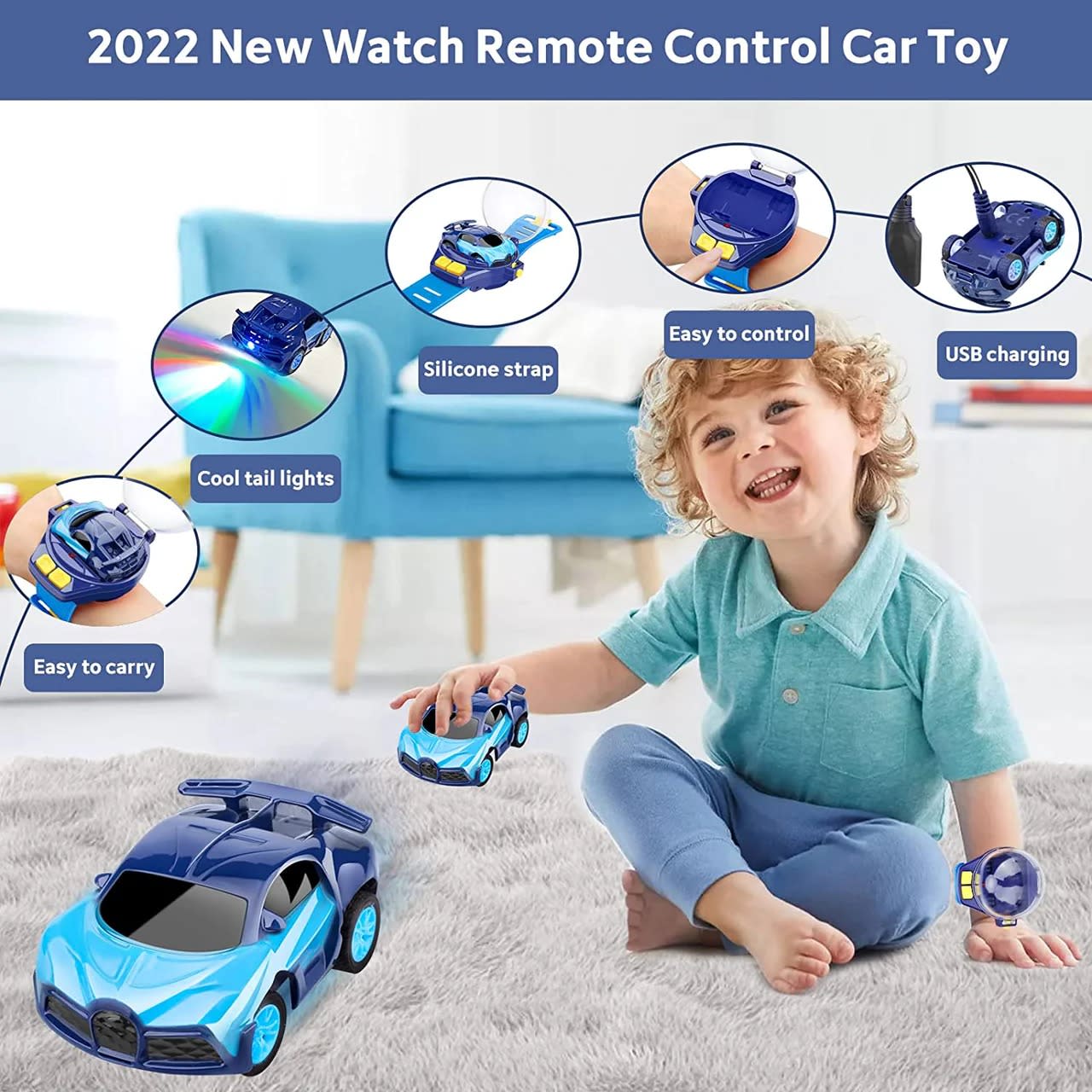 Wrist Watch Remote Control Car | 2.4GHz Mini RC Racing Car with Wearable Watch Controller 7