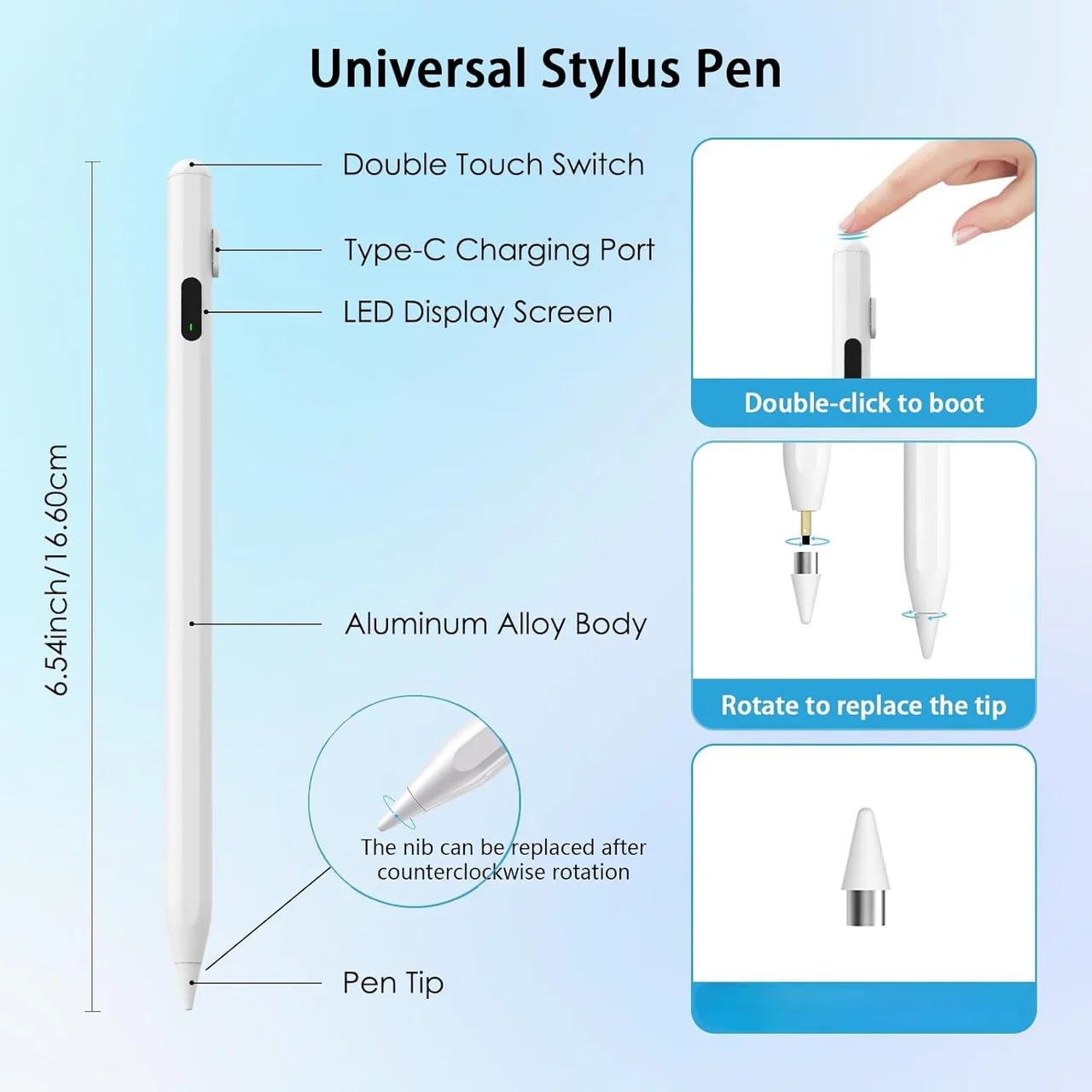 Universal Magnetic Stylus Pen | 2-in-1 Precision Touchscreen Pen for Android, iPhone, iPad & Tablets 3