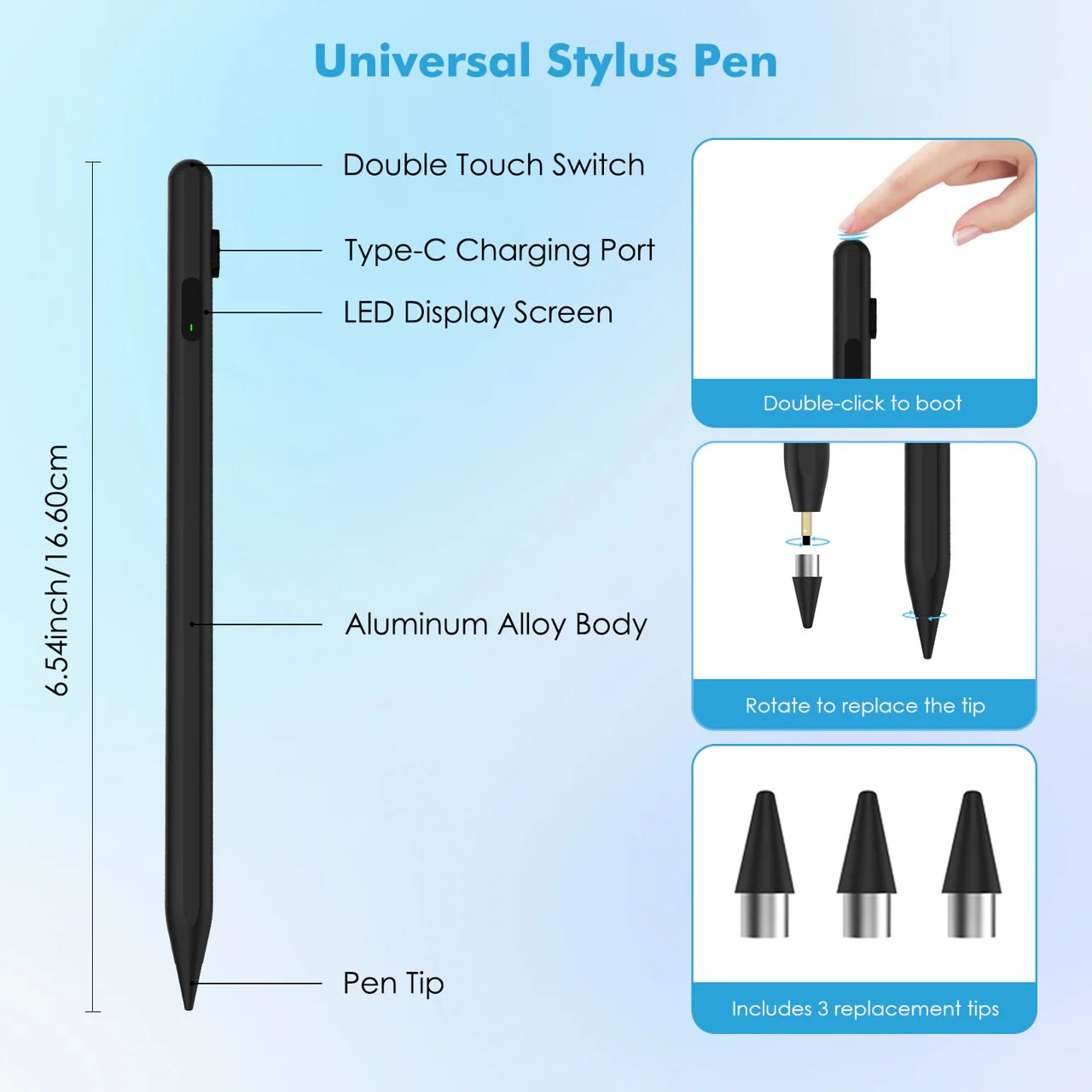 Universal Magnetic Stylus Pen | 2-in-1 Precision Touchscreen Pen for Android, iPhone, iPad & Tablets 5
