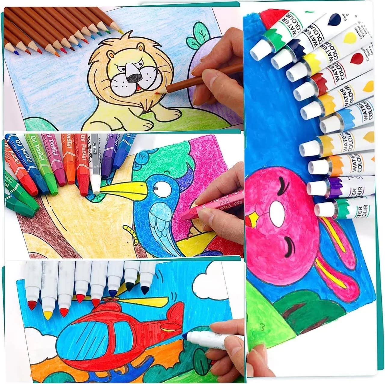 145-Piece Children's Art Set Briefcase | Complete Drawing & Coloring Kit for Kids 3