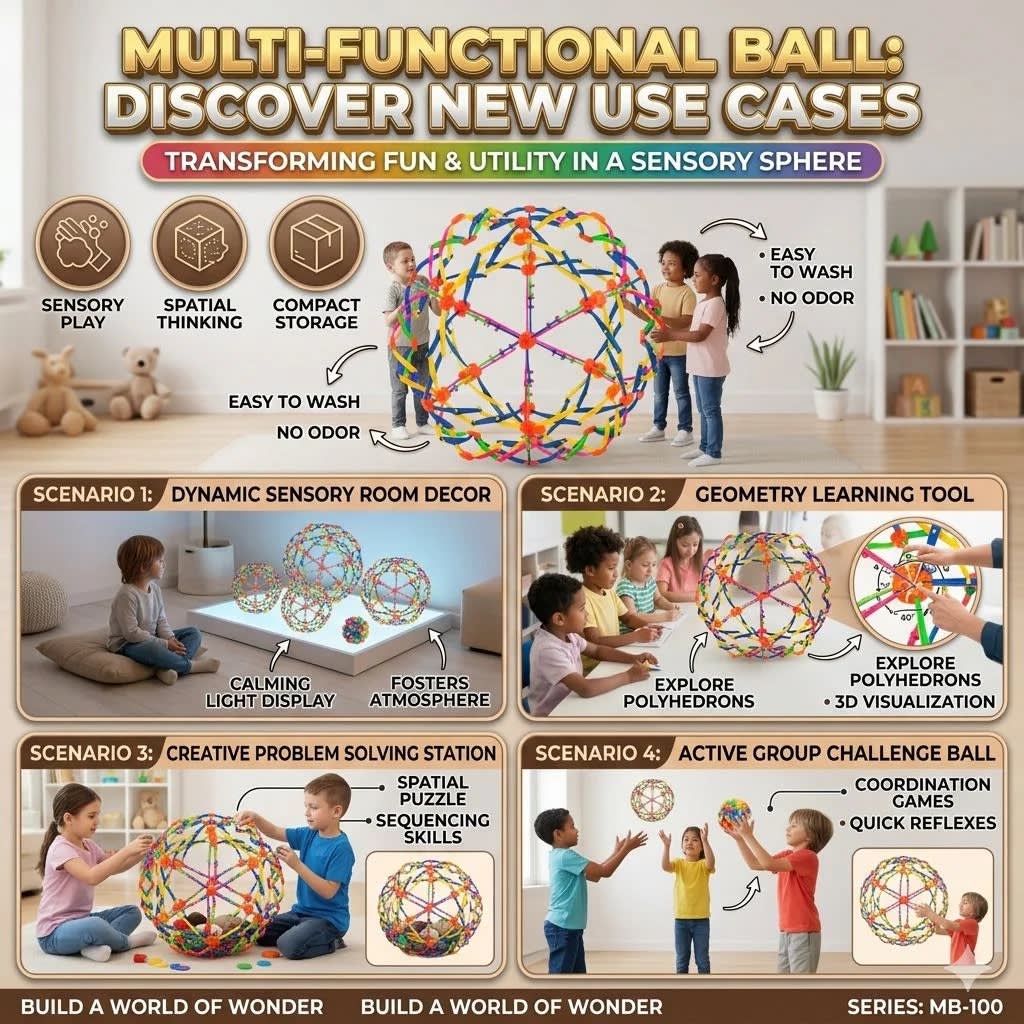 Stress-Relief Inflatable Rainbow Ball (Pack of 2) | Soft Squeeze Sensory Balls for Kids & Adults 3