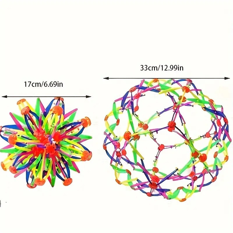 Stress-Relief Inflatable Rainbow Ball (Pack of 2) | Soft Squeeze Sensory Balls for Kids & Adults 11