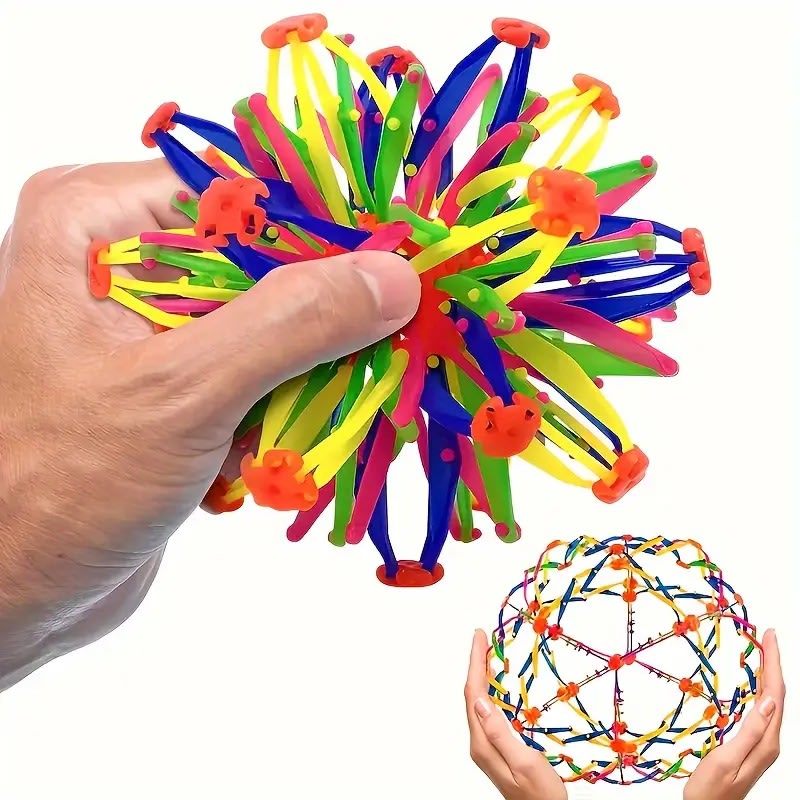 Stress-Relief Inflatable Rainbow Ball (Pack of 2) | Soft Squeeze Sensory Balls for Kids & Adults 13