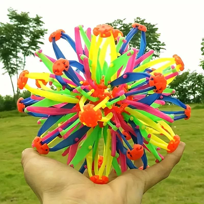 Stress-Relief Inflatable Rainbow Ball (Pack of 2) | Soft Squeeze Sensory Balls for Kids & Adults 14