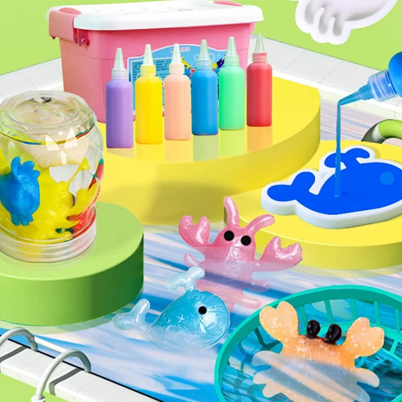 DIY Handmade 3D Creative ELF Water Magic Gel Kit (3 Pcs) | Fun DIY Gel Art Craft Set for Kids 2