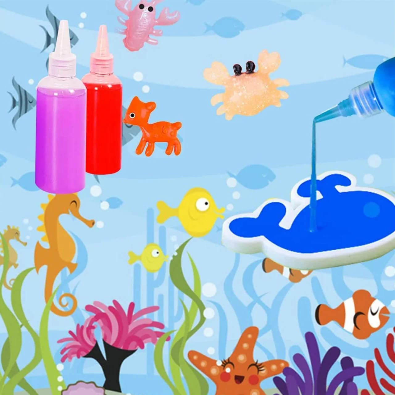 DIY Handmade 3D Creative ELF Water Magic Gel Kit (3 Pcs) | Fun DIY Gel Art Craft Set for Kids 5