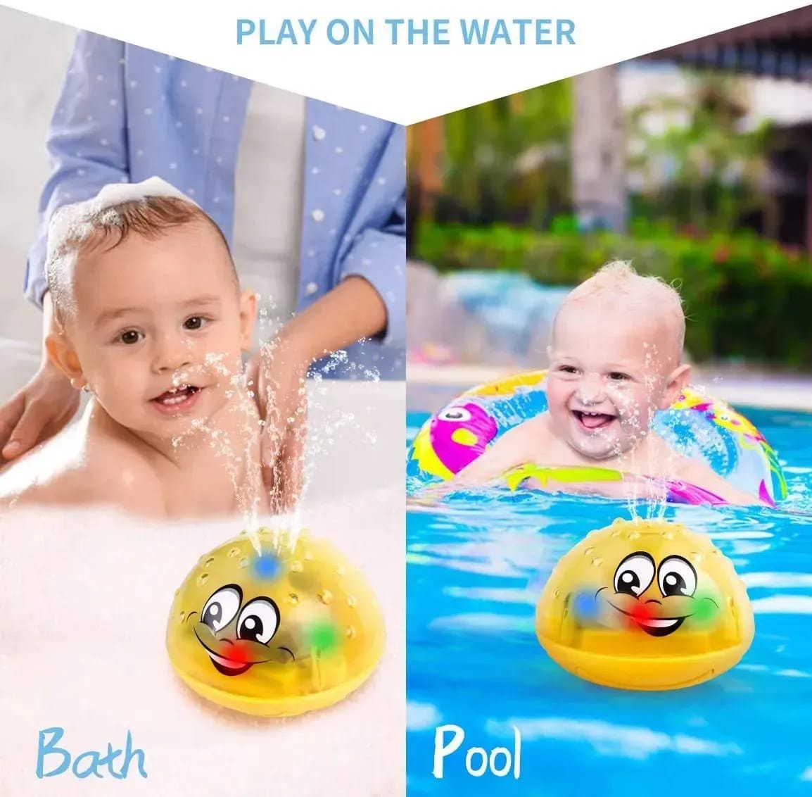 2-in-1 Multifunctional UFO Bath Toy | Floating Water Spray Toy with LED Lights & Music for Kids 5