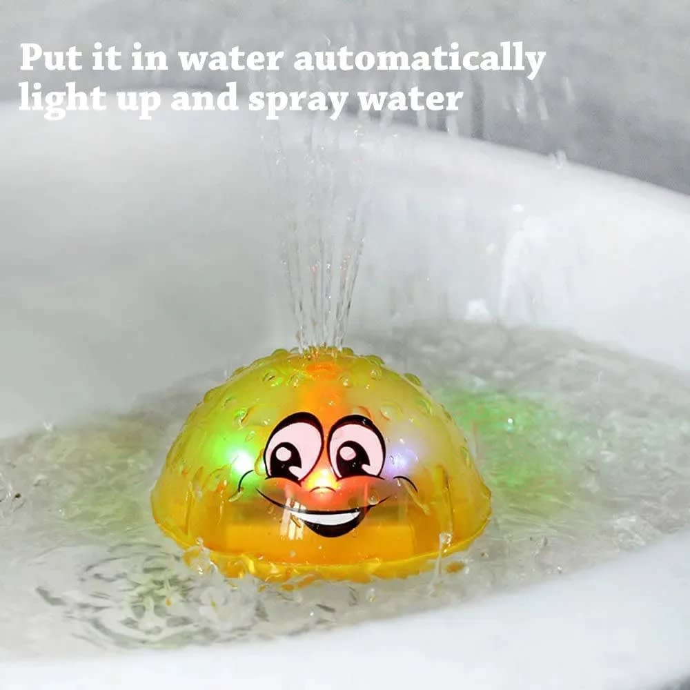 2-in-1 Multifunctional UFO Bath Toy | Floating Water Spray Toy with LED Lights & Music for Kids 9