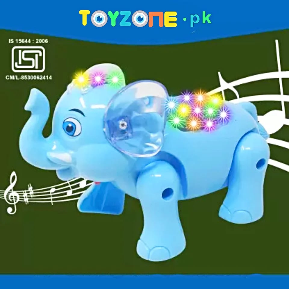 Walking Elephant Toy for Kids | Interactive Elephant with LED Lights, Music & Sound Effects 4