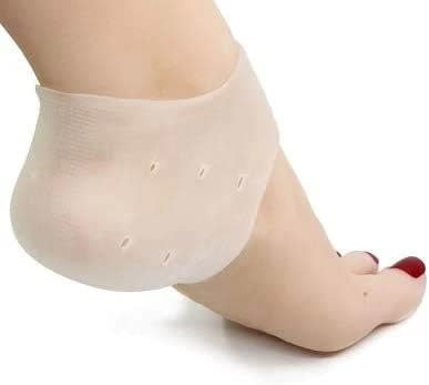 Silicone Gel Heel Protector Sleeves | Soft Cushion Heel Cups for Pain Relief & Cracked Heel Protection (1 Pair) alternate view