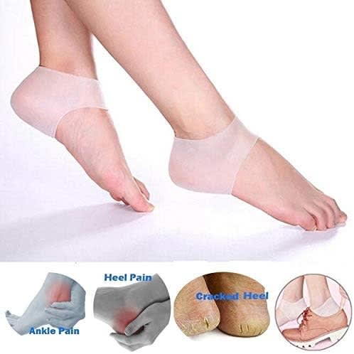 Silicone Gel Heel Protector Sleeves | Soft Cushion Heel Cups for Pain Relief & Cracked Heel Protection (1 Pair) 4