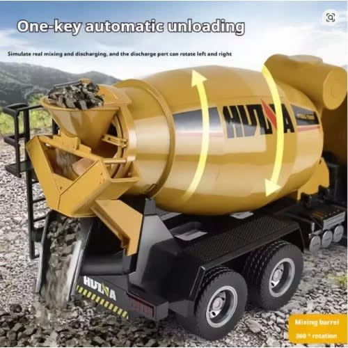 Remote Control MOKA Cement Mixer Construction Truck | 2.4GHz RC Mixer Truck with Lights & Realistic Functions 3