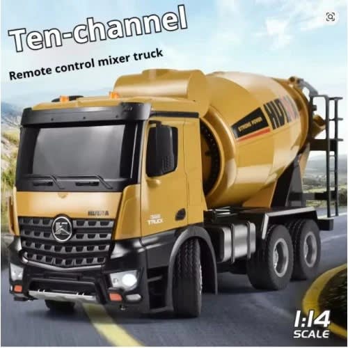 Remote Control MOKA Cement Mixer Construction Truck | 2.4GHz RC Mixer Truck with Lights & Realistic Functions 4