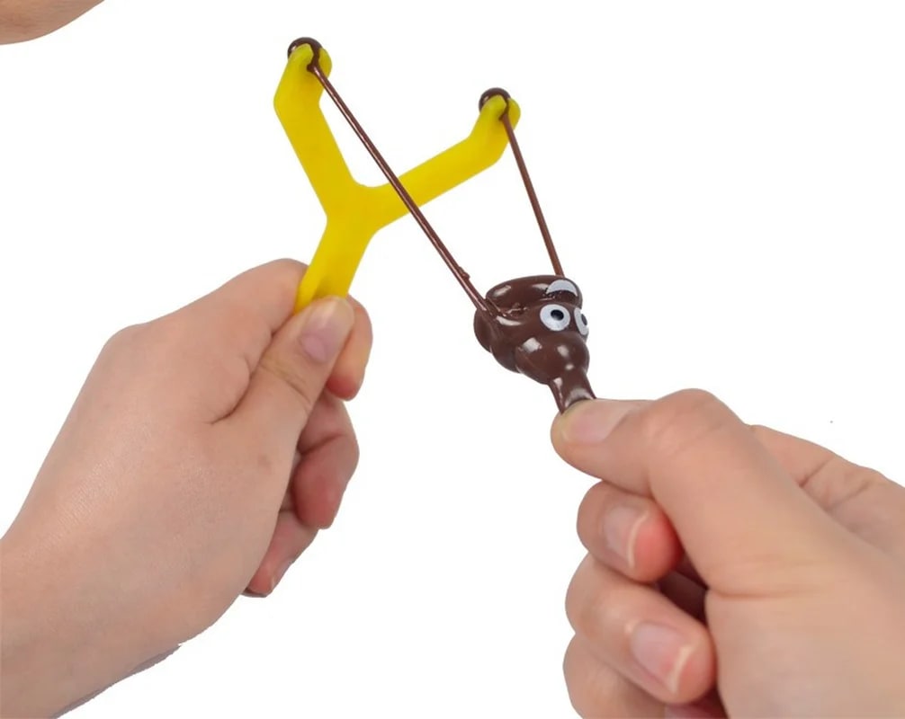 Papatoys 2-Piece Funny Poop Slingshot Toy Set – Stretchy Flying Novelty Toy for Kids 5