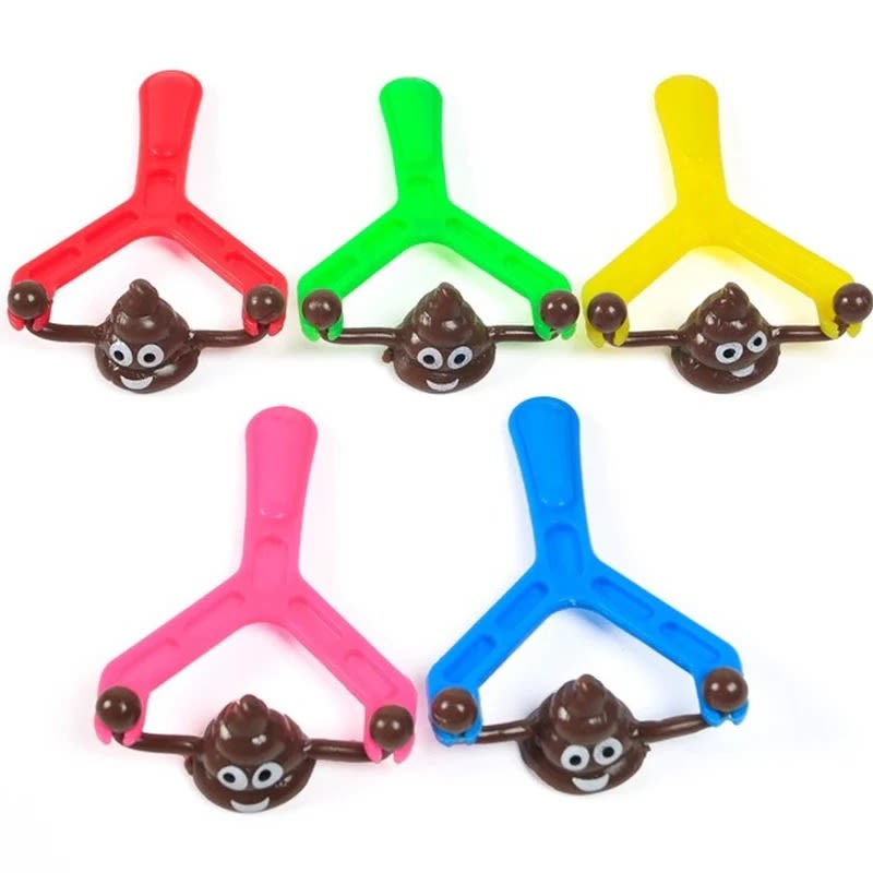 Papatoys 2-Piece Funny Poop Slingshot Toy Set – Stretchy Flying Novelty Toy for Kids 6