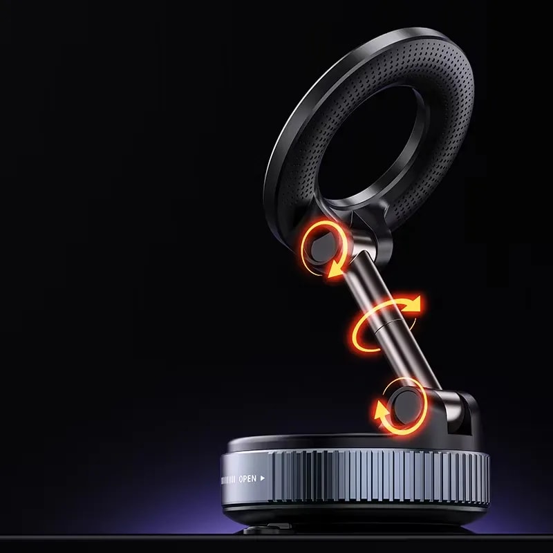 360° Adjustable Magnetic Vacuum Phone Holder – Strong Suction Mount for Car, Desk & Smooth Surfaces 7