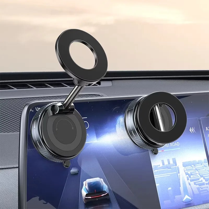 360° Adjustable Magnetic Vacuum Phone Holder – Strong Suction Mount for Car, Desk & Smooth Surfaces 13