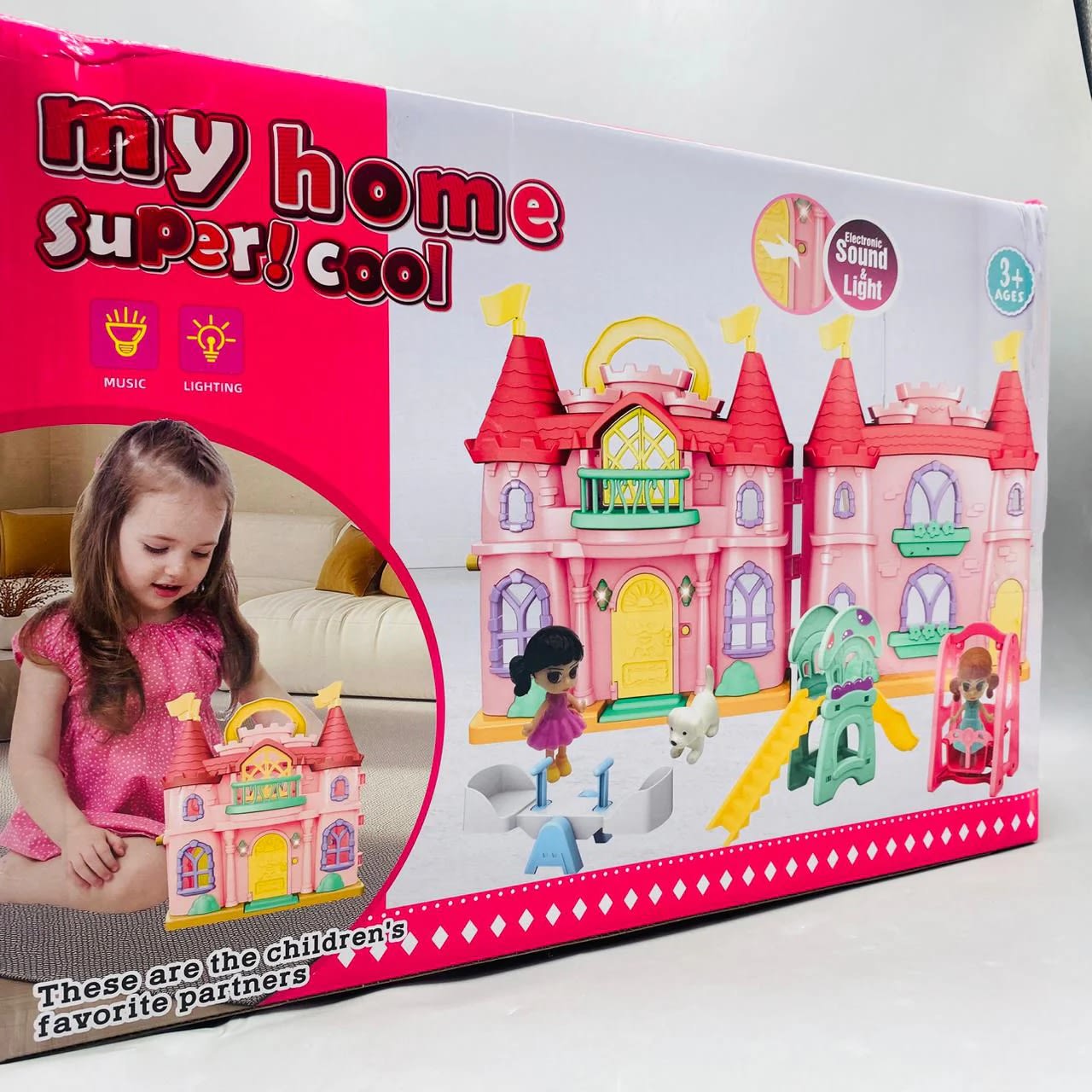 Luxury Doll House with Lights & Sounds – Interactive Playset for Kids 4