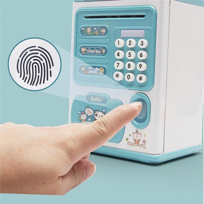 Electronic ATM Piggy Bank for Kids – Password & Fingerprint Lock Money Saving Box alternate view